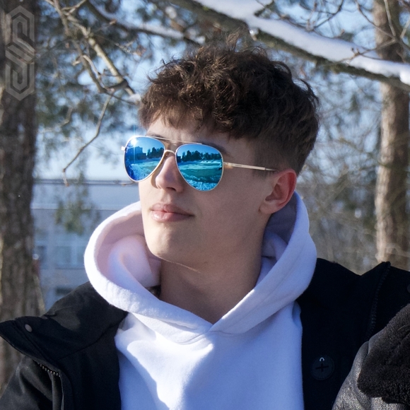 SIBERIAN Genuine Glass lenses BLUE Flash Premium Aviator Sunglasses Pilot 60mm - Picture 11 of 15